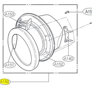 Vaskemaskine låge LG3581ER1009S