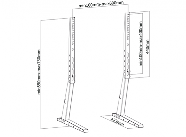UNIVERSAL FOD TIL LCD TV TIL SKÆRME MELLEM 37 - 70" - Image 2